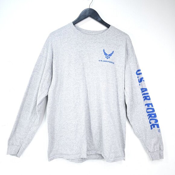 Vintage US Air Force Wings Grey Blue Pullover Shirt - Picture 1 of 6